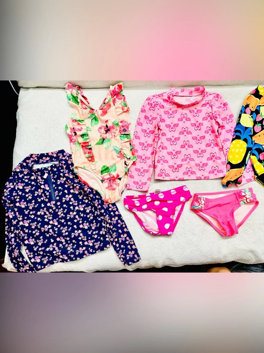 Lot Girls Cute Swimming Suits & One Pieces Size 4-5 Years Excellent Condition